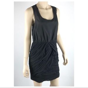 Greylin Racerback pleated drape skirt tank dress